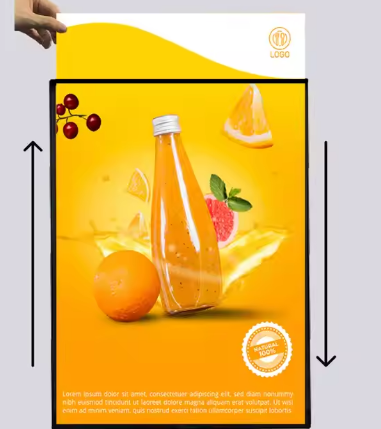LED light box frame. Custom light box. Advertising ultra-thin light box